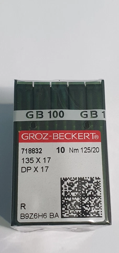Dpx17 Industrial Sewing Machine Needles Groz Beckert size 125/20