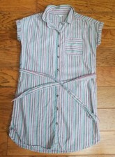 American Eagle Shirt Dress Multicolor Striped Button Front Belt Dress Sz Small 