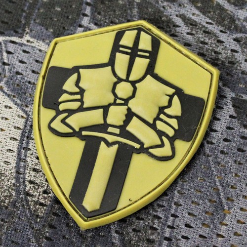 Aufnäher Rubber PVC Patch Klett Kreuzritter Crusader Militär Airsoft Paintball - Bild 8 von 10