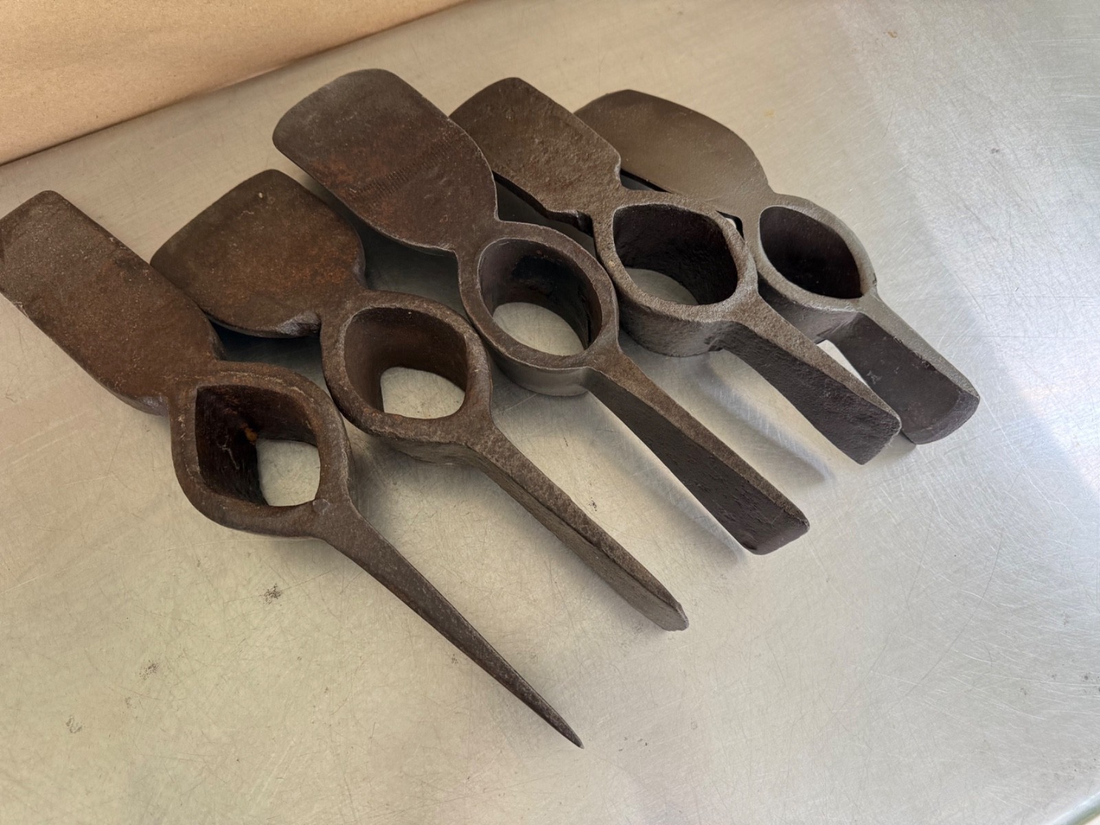 Lot of 5 Assorted Vtg. Grub Hoe  Farm Digging Garden Lawn Tool All Clean 21 lbs.