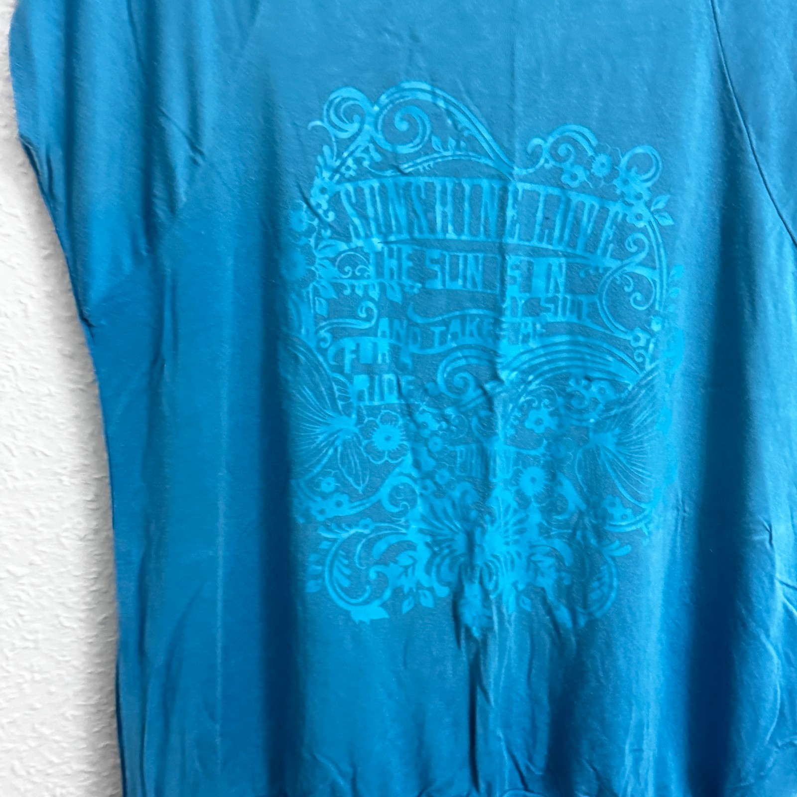 Protest Women’s Teal “Sunshine Ride” Graphic T-Shirt - Size L image 3