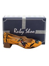 Ruby Shoo Women's Heels UK 6 Yellow Floral 100% Other Court