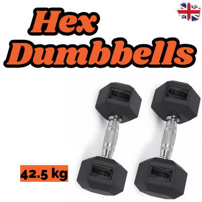 Gummi Hex Hanteln 42,5 kg Paar Handgewichte Home Gym Hex Hantel