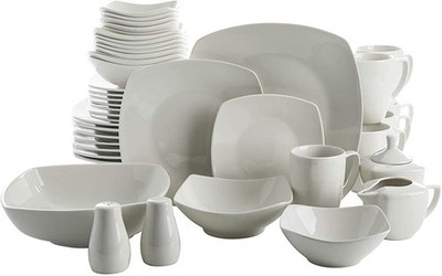 Gibson Home Zen Buffetware 39 Piece Dinnerware Set , White