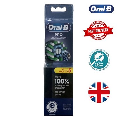 5er Pack Oral-B Cross Action Ersatzköpfe schwarz | kompatible Elektrobürste