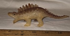 Panoplosaurus vintage dinosaur figure translucent red yellow Hong Kong