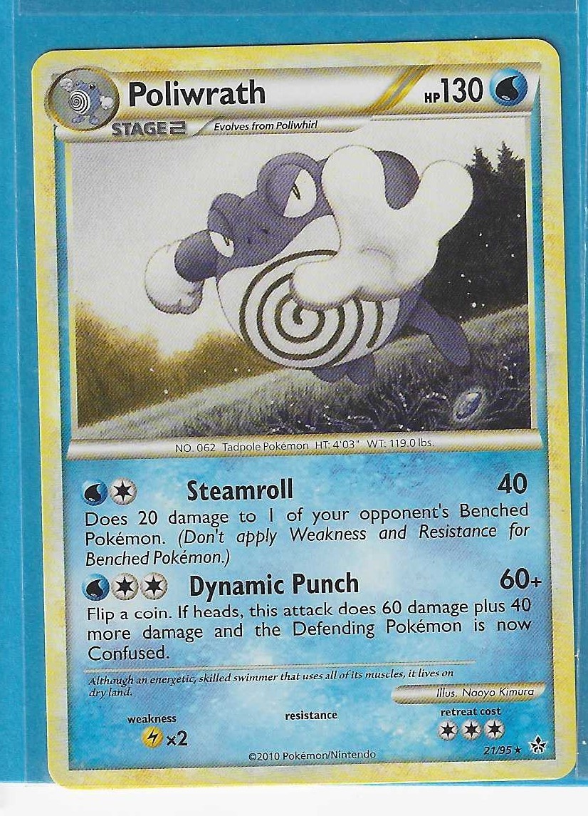 Pokemon Unleashed "Poliwrath" 21/95 Rare X1
