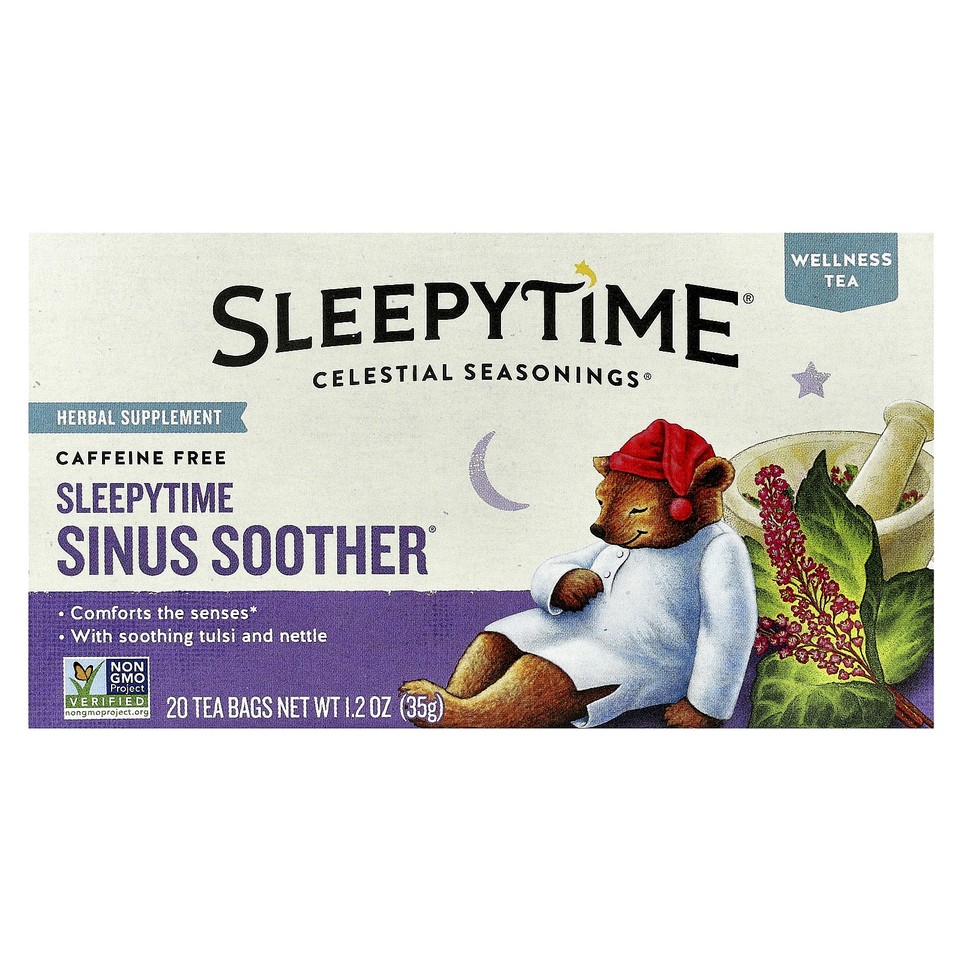 Wellness Tea, Sleepytime Sinus Soother®, Caffeine Free, 20 Tea Bags, 1.2 oz (35
