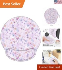 Lightweight Waterproof Floral Mouse Pad with Comfort Wrist Rest - 9.84" Size