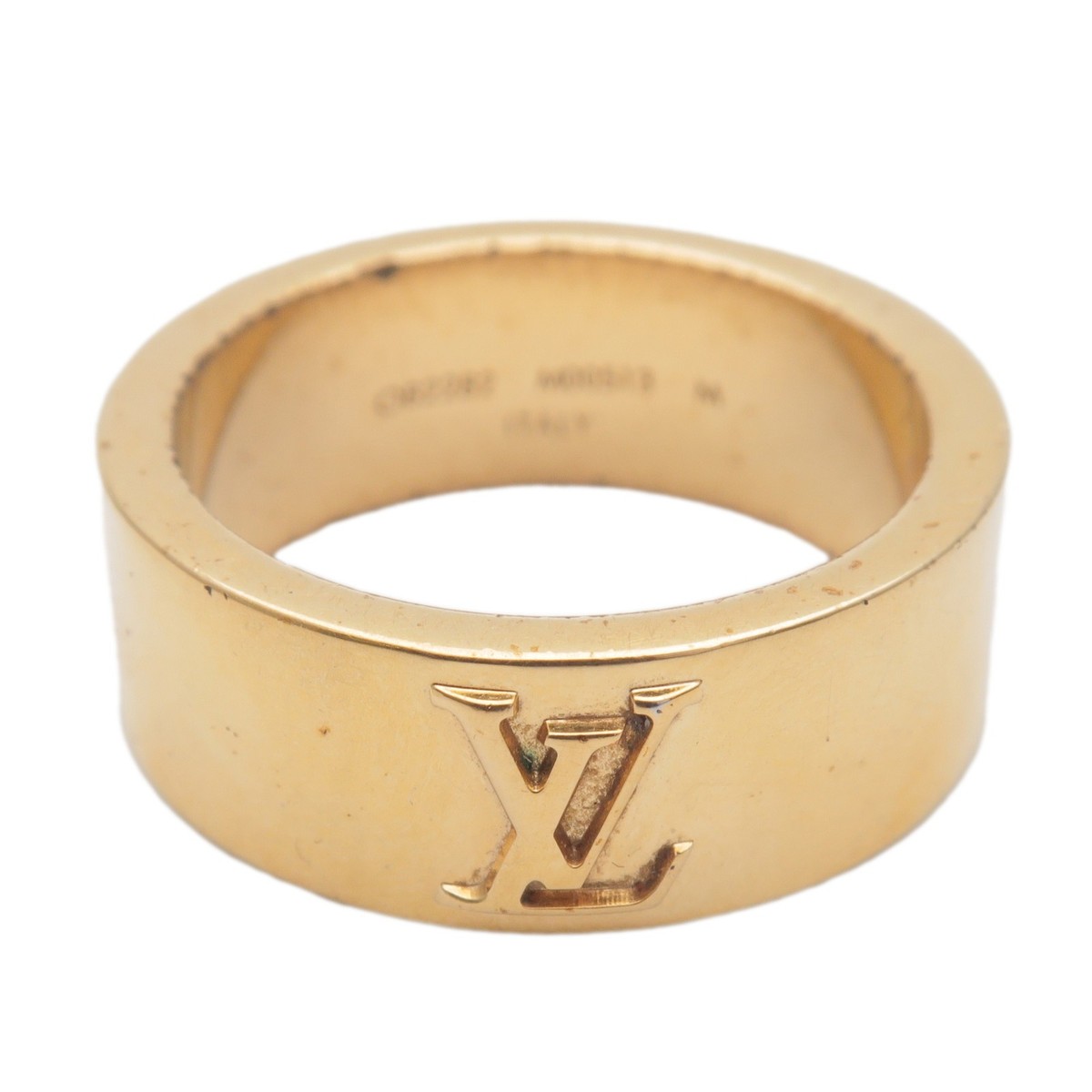 Louis Vuitton ゴールドリング Mサイズ Louis Vuitton Bague LV Instinct Ring Metal M Gold M00513 Authentic