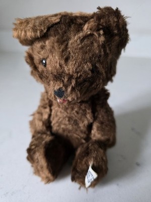 Vintage 1960's 7  Jointed Mohair Teddy Bear Made in Poland #118