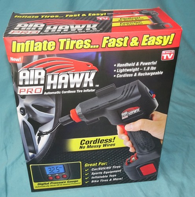#ad NEW SEALED Air Hawk Pro Automatic Cordless Tire Inflator Portable Air Compressor $124.99