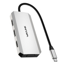 USB C Laptop Docking Station Quad Monitor 7-IN-1 Multiport Adapter with 4K HDM