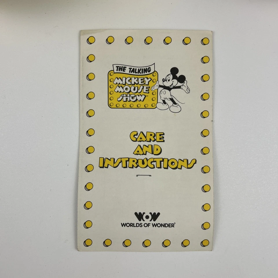 Antigo 1986 Disney Worlds of Wonder Talking Mickey & Pateta COMO NÃO FOI TESTADO *LEIA* - Imagem 3 de 4