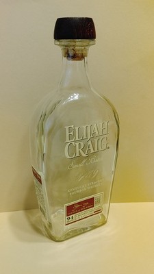 Elijah Craig Small Batch Kentucky Bourbon Empty Glass Bottle Unrinsed 750 mL