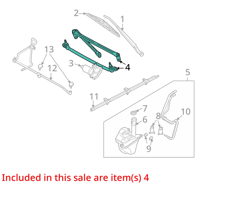2001-2007 FORD MERCURY ESCAPE MARINER LINKAGE ASM - LIMPADOR 6L8Z17508B - NOVO FABRICANTE DE EQUIPAMENTO ORIGINAL - Imagem 2 de 3