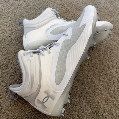 Under Armour Command MC Mid UA Lacrosse Cleats White 3025639-100 Men s Size 16