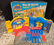 Hall of Justice Playset 1984 SUPER POWERS Vintage COMPLETE w Box Superman INSTRC