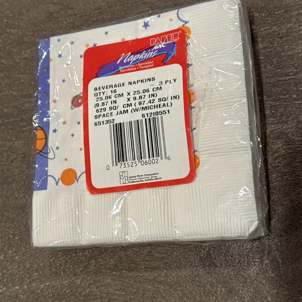 SPACE JAM SERVILLETAS PEQUEÑAS (16) ~ Looney Tunes Cumpleaños Fiesta Suministros Cóctel Foto 4 de 4