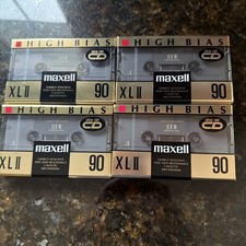Vintage Maxell XLII 90 Cassette Tapes NEW SEALED Type II High Bias Lot Of 4