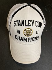 Boston Bruins 2011 Stanley Cup Champions Reebok Mesh Flex Fitted OSFA Hat Cap