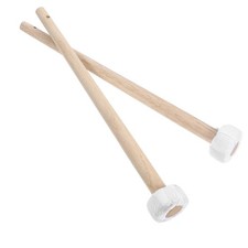 2 Pcs Wooden Mallets for Gong Cotton Head Chinese Musical Instruments