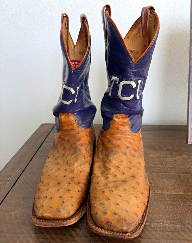 Nocona Boots Men's 11D TCU Western Cowboy Boots Handmade USA