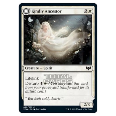 MTG Innistrad Crimson Vow Kindly Ancestor // Ancestor's Embrace 22/277