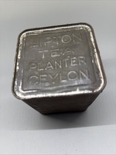 Vintage Lipton Tea Tin Planter Ceylon Embosse...