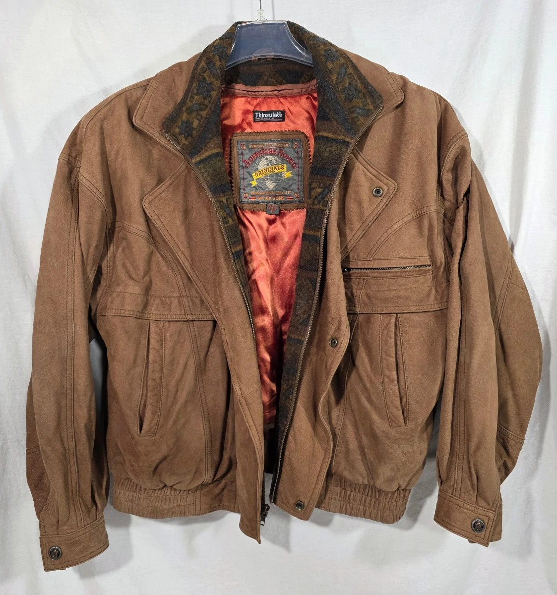 Wilsons アドベンチャーバウンド レザーブルゾン シンサレート 茶 L相当 Wilson Adventure Bound Leather Jacket for sale - eBay