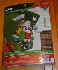 Plaid Bucilla Felt Christmas Stocking Kit 86504, The Ultimate Fan, 18", sealed