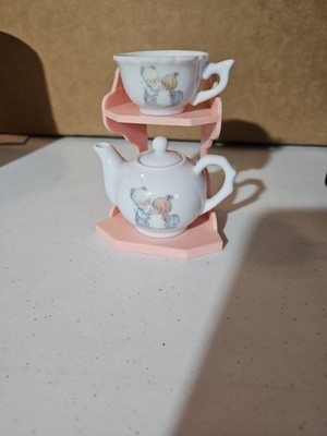 Precious Moments Teapot, Cup, And Stand