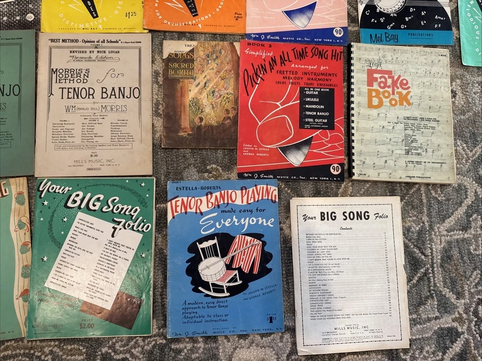 Colección de cancioneros vintage de los años 1800-60: guitarra, banjo, lote de 29 partituras Foto 4 de 4