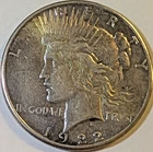 1922-S Peace Silver Dollar Better Grade Strong Detail San Francisco Mint 90%