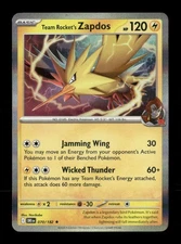 Team Rocket's Zapdos Holo Rare SV10: Destined Rivals 070/182 NM Pokemon NM