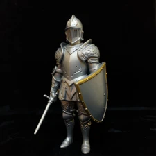 Knight Miniature in Suit of Armor with Sword and Shield - Scaled - medieval