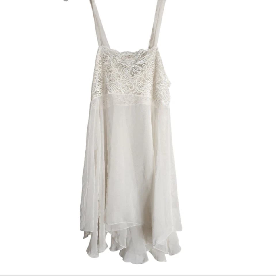 Vestido Victoria's Secret Vintage Etiqueta Dorada Sin Mangas Hadas Encaje Babydoll Talla Grande Foto 2 de 4