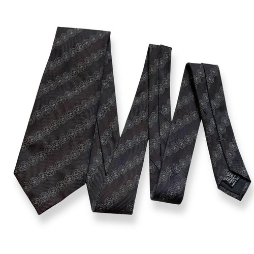 Chanel Tie Coco Mark Camellia Jacquard Used Authentic