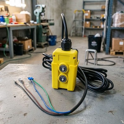 KTI  Two Button Pendant Hydraulic Dump Trailer Controller - Power UP & DOWNo2E2