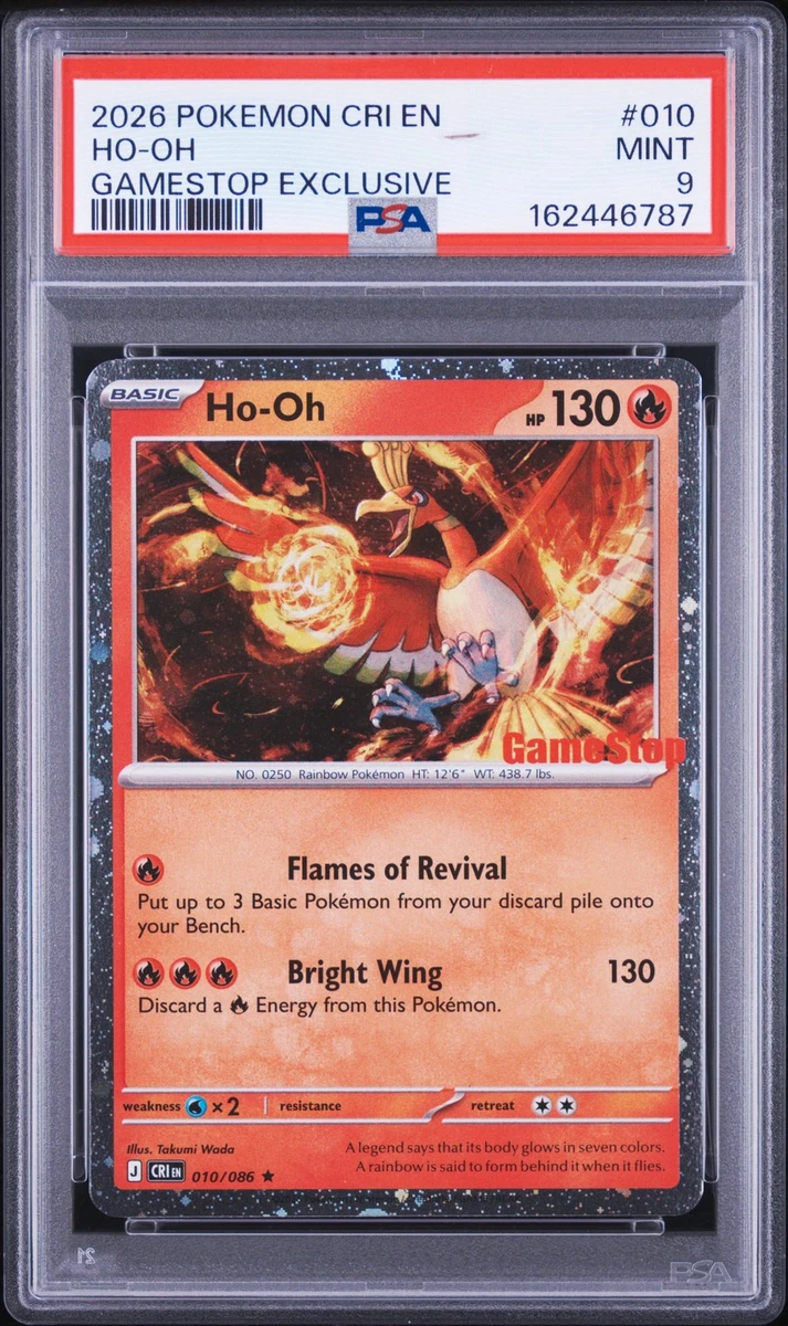 Ho-Oh Pokémon TCG Professional Sports Authenticator (PSA) Grade 9