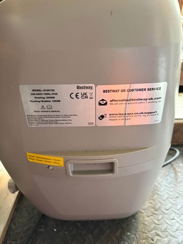 Bestway Lay-Z Spa Hot Tub Pump/Inflator Layz Heater Freezeshield S100102 - Picture 4 of 4