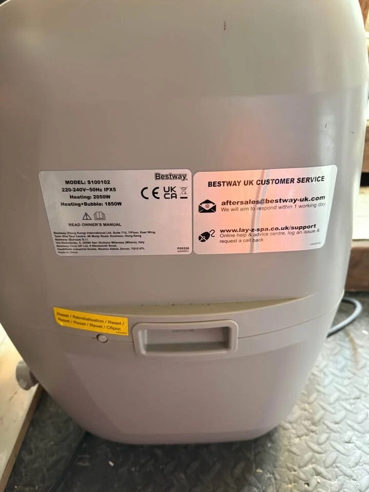 Bestway Lay-Z Spa Hot Tub Pump/Inflator Layz Heater Freezeshield S100102 - Image 4 of 4