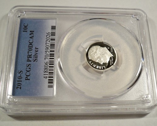 2010-S 10c SILVER PCGS PR70DCAM ROOSEVELT DIME PROOF DEEP CAMEO PR 70 DC - Picture 3 of 4