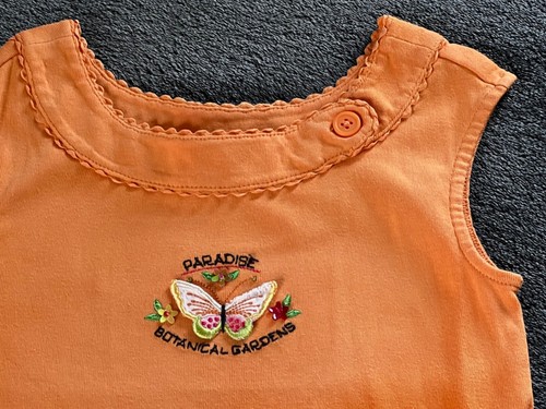 Gymboree Yellow Pineapple Shorts and Orange Paradise Tank Top, Size 4 (Vintage) - Picture 3 of 12