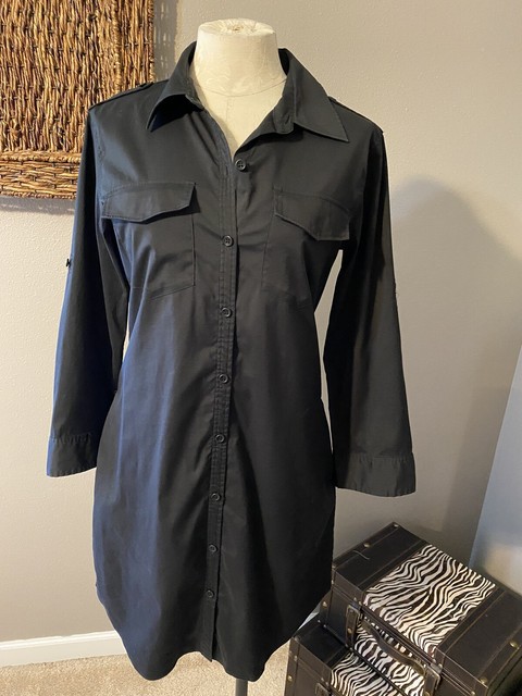 black button down collar shirt womens