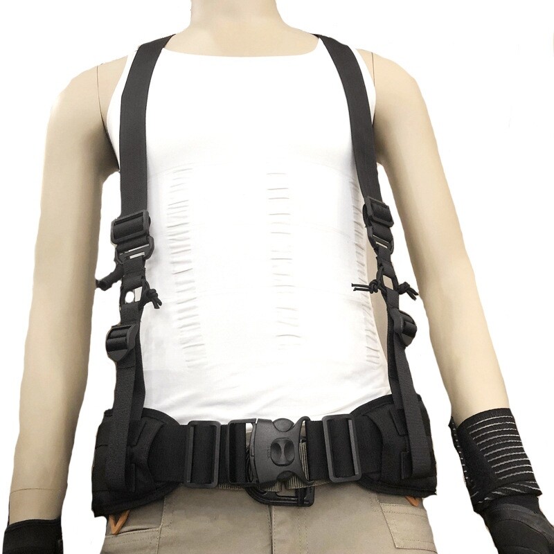 Tactical Belt Suspenders Adjustable Duty Belt X-type Suspenders