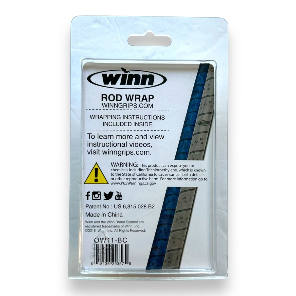 Winn Grips Superior Fishing Rod Wrap – OverWrap OW11-WF Wild Fire Camo – Grip Repair & Customization – 96" Length - View #11