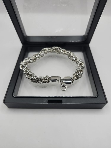 Italian handmade 925 Genuine Sterling silver Bracelet for men, women. birthdays - 第 8/8 張圖片