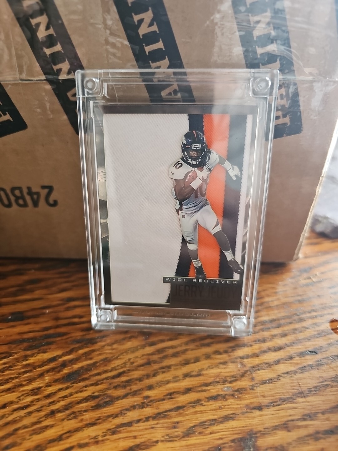 2024 JERSEY FUSION PROFUSION JERRY JEUDY BRONCOS GAME USED JERSEY SWATCH 4/25