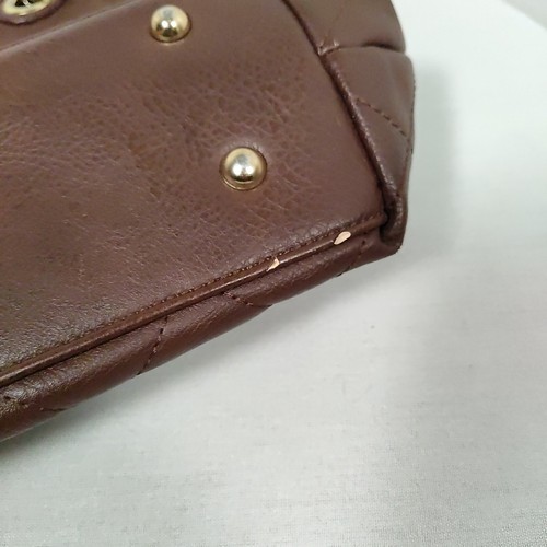 Womens Tote Purse Medium Brown Quilted Leather by Charming Charlie - Picture 19 of 22